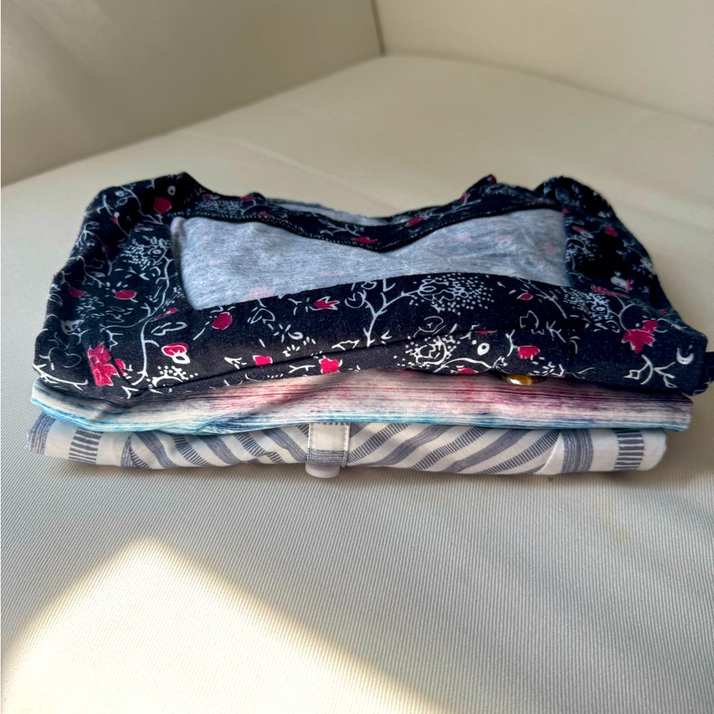 Bundle of 3 Women’s Tops Size XL Short Sleeve Flowy Blouses Casual Work